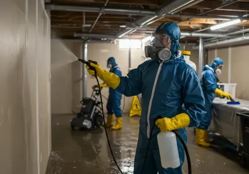 Basement Sanitization and Antimicrobial Treatment process in London, KY